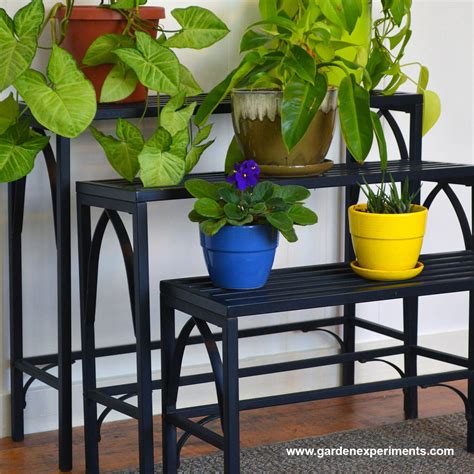 Outdoor plant stands for multiple plants - 